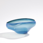 Outside The Box 13" Harmony Dark Blue Hand Blown Glass Bowl