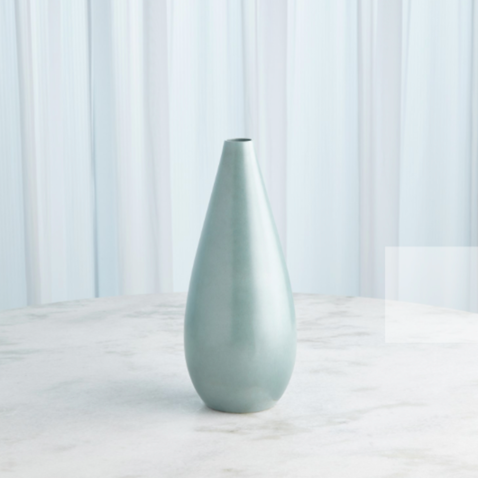 Outside The Box 18" Aqua Feathered Lamb's Ear Vase