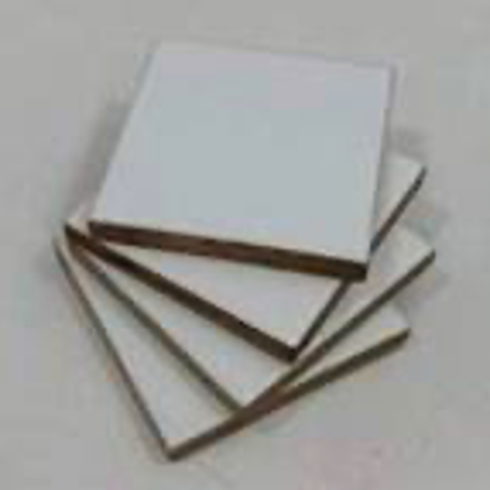 Outside The Box 4" Set Of 4 White Enamel Mango Wood Square Coaster