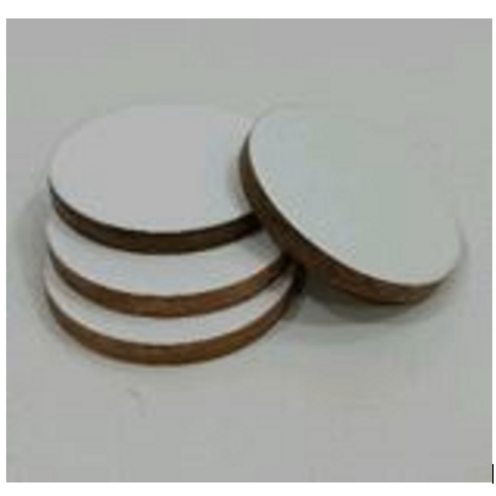 Outside The Box 4" Set Of 4 White Enamel Mango Wood Round Coaster