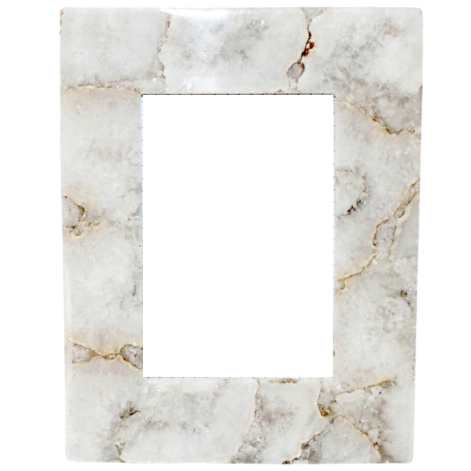 Outside The Box 4x6 White Agate Photo Frame