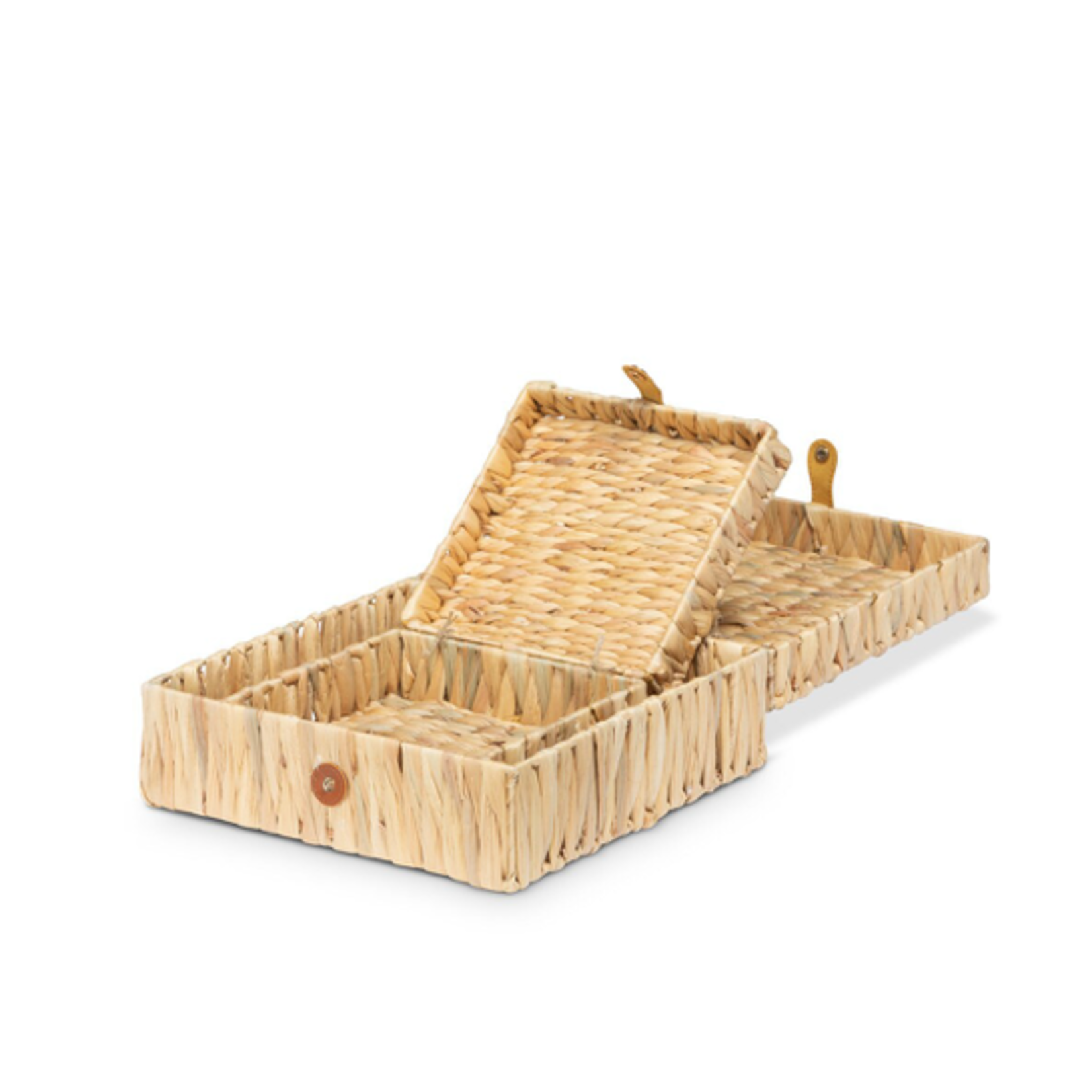 Outside The Box 13" Island Palm Water Hyacinth Decorative Box