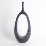 Outside The Box 22" Celestial Dark Teal & Navy Open Oval Ring Vase
