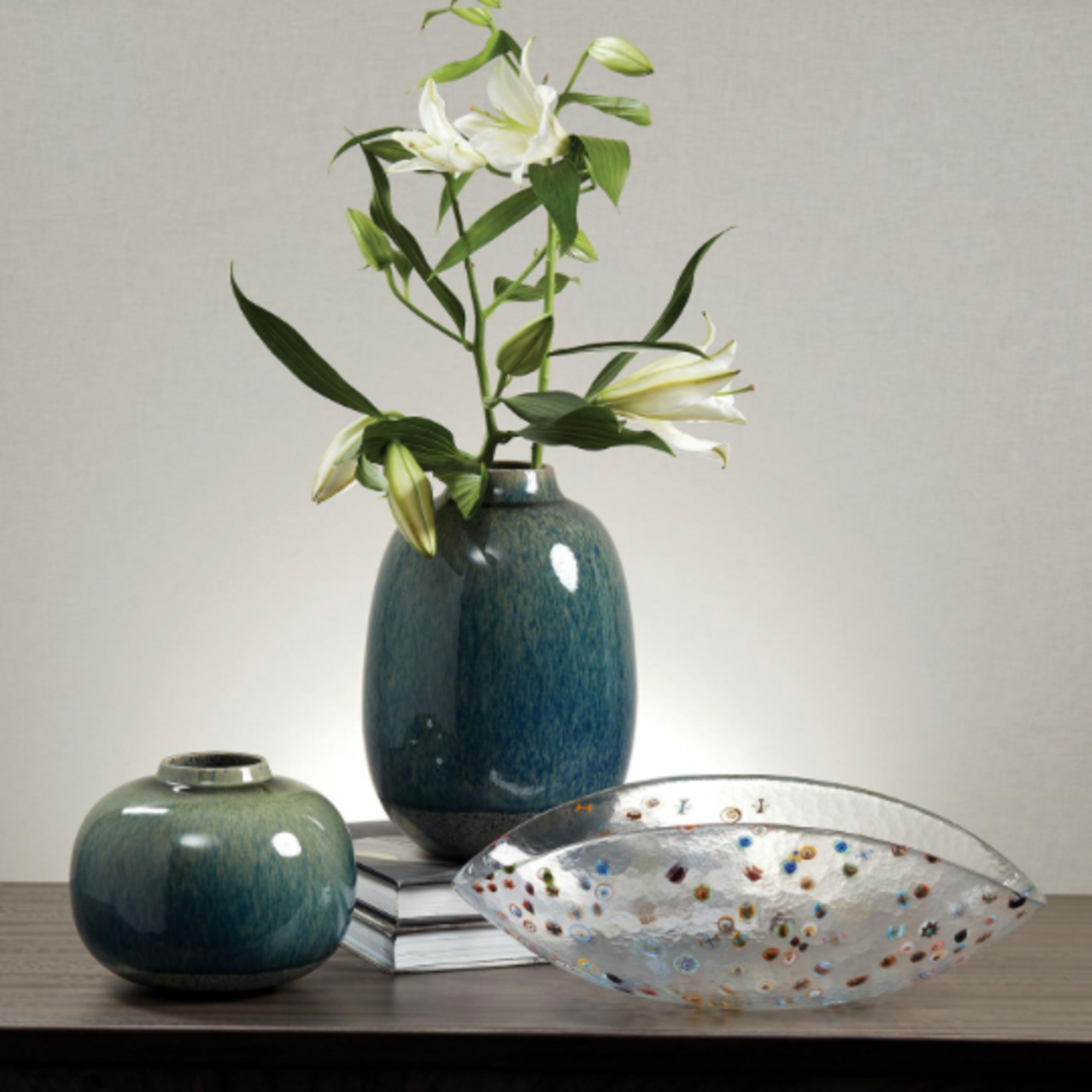 Outside The Box 7" Tidal Sea & Sand Glazed Vase