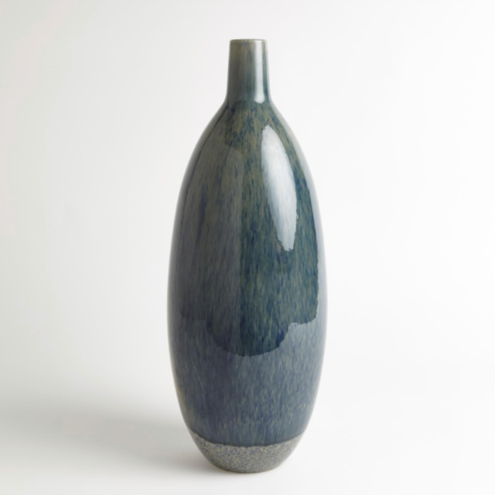 Outside The Box 21" Tidal Sea & Sand Glazed Vase