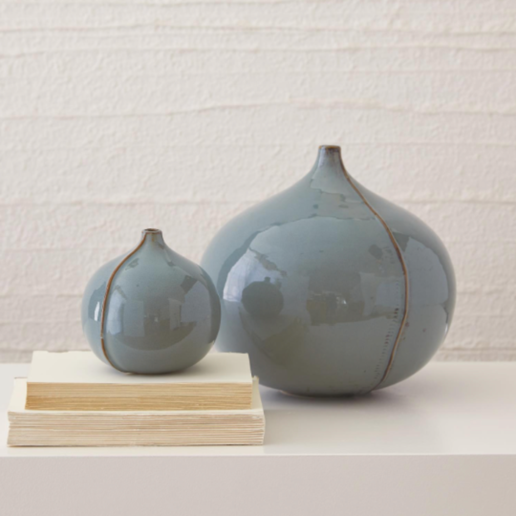 Outside The Box 6" Milo Blue Bulbous Vase