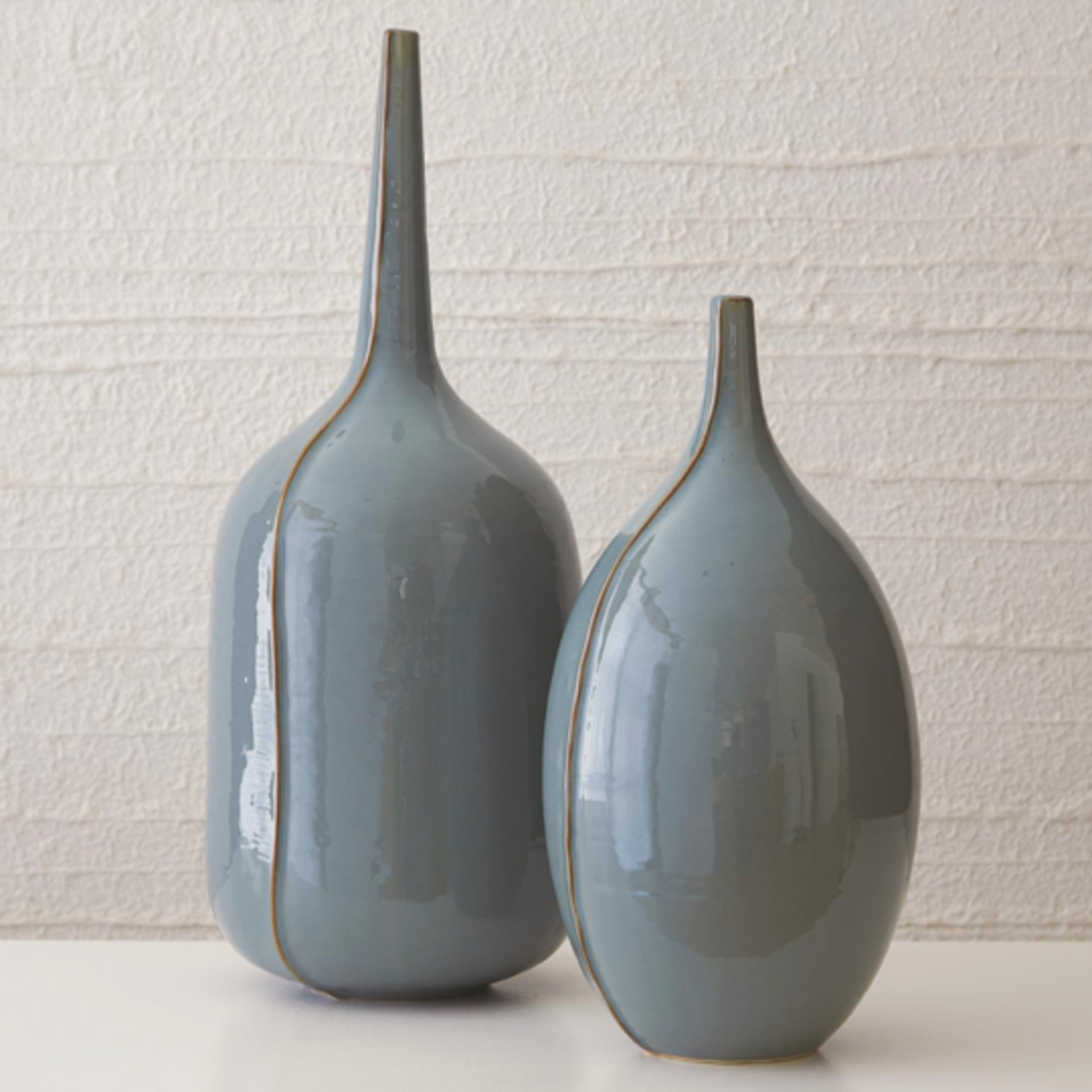 Outside The Box 16" Milo Blue Bulbous Vase