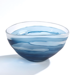 Outside The Box 12" Glacier Blue Hand Blown Glass Bowl