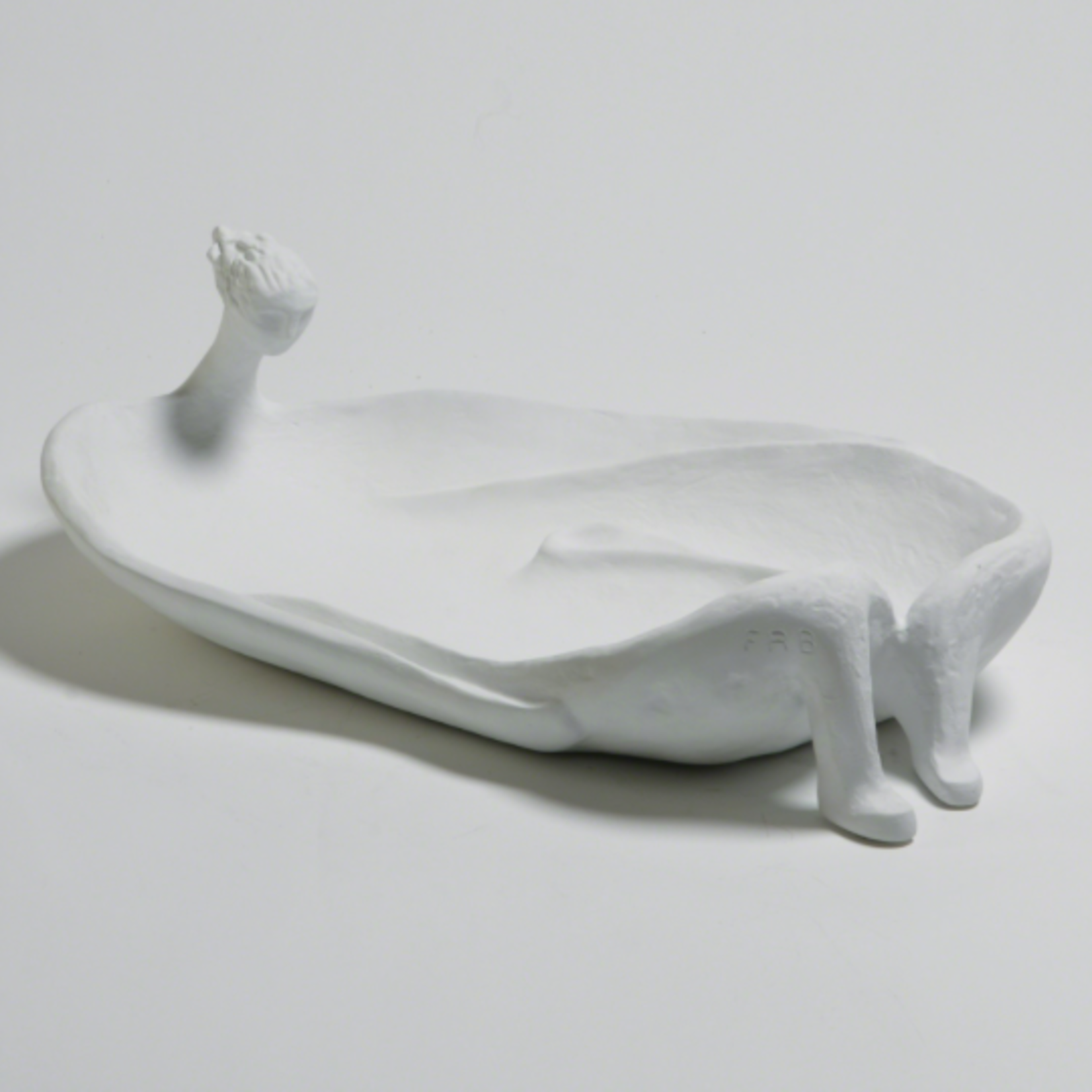 Outside The Box 17" La Femme Baignoire White Stone Sculpture