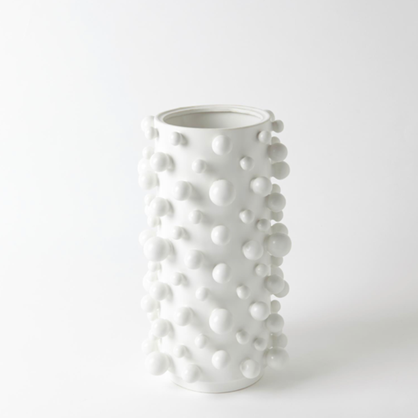 Outside The Box 14" Molecule Matte White Ceramic Vase