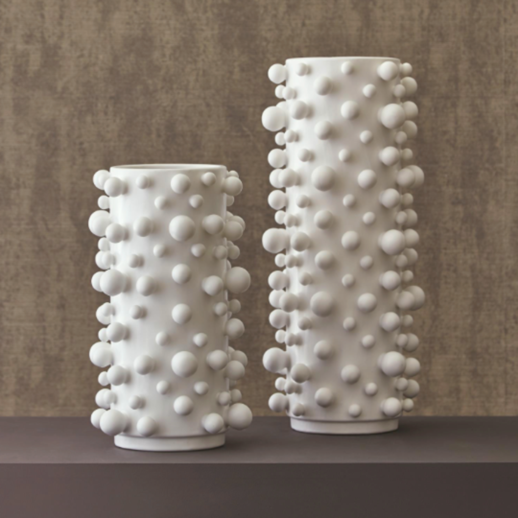 Outside The Box 14" Molecule Matte White Ceramic Vase