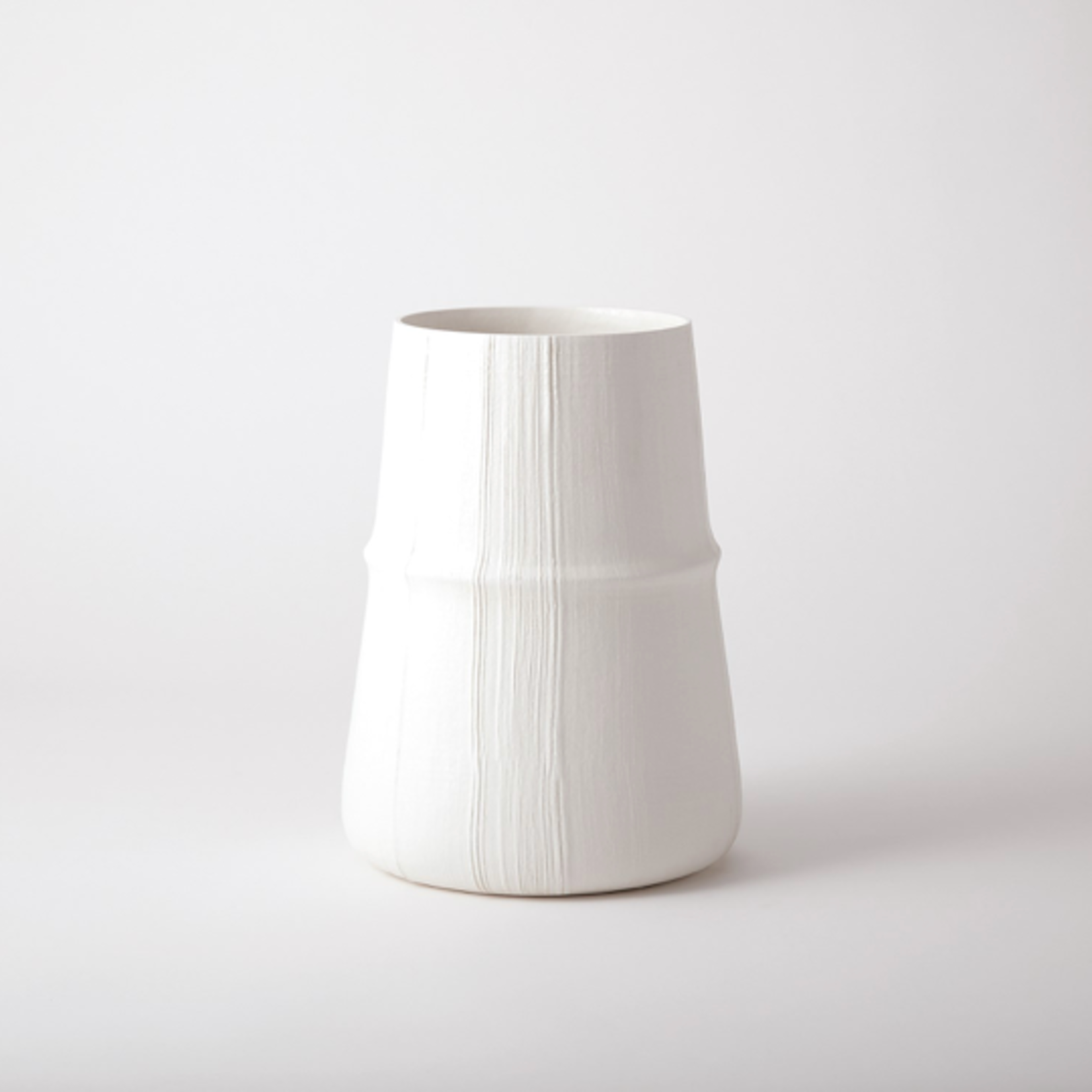 Outside The Box 13" Soft White Hand Woven Linen Vase