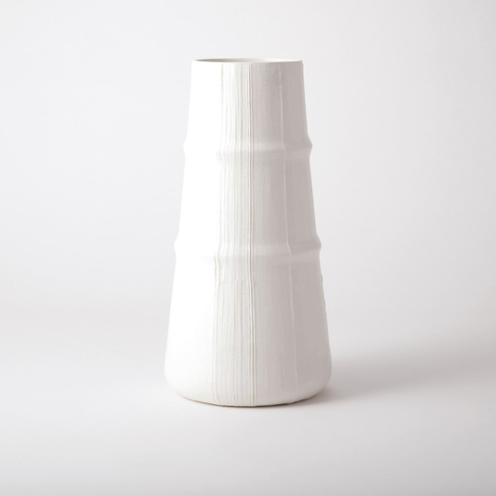 Outside The Box 17" Soft White Hand Woven Linen Vase