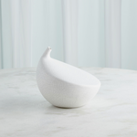 Outside The Box 10" Buddah White Crackled Glaze Ceramic. Vase