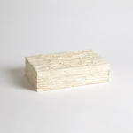 Outside The Box 15" Chiseled Bone Inlay Hand Hewn Decorative Box