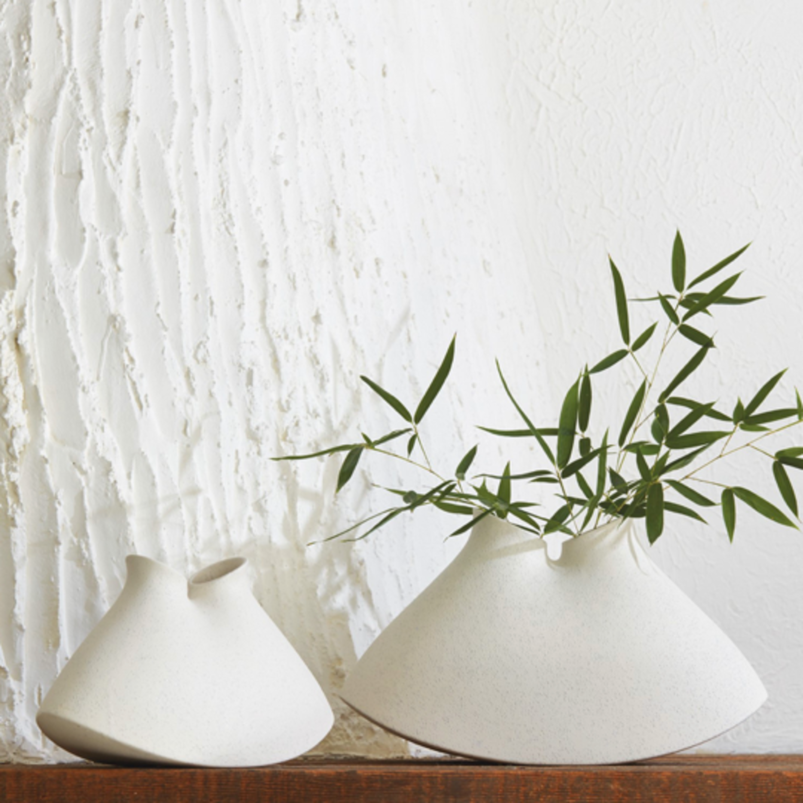 Outside The Box 9" Under The Sea Rustic White Ceramic Vase