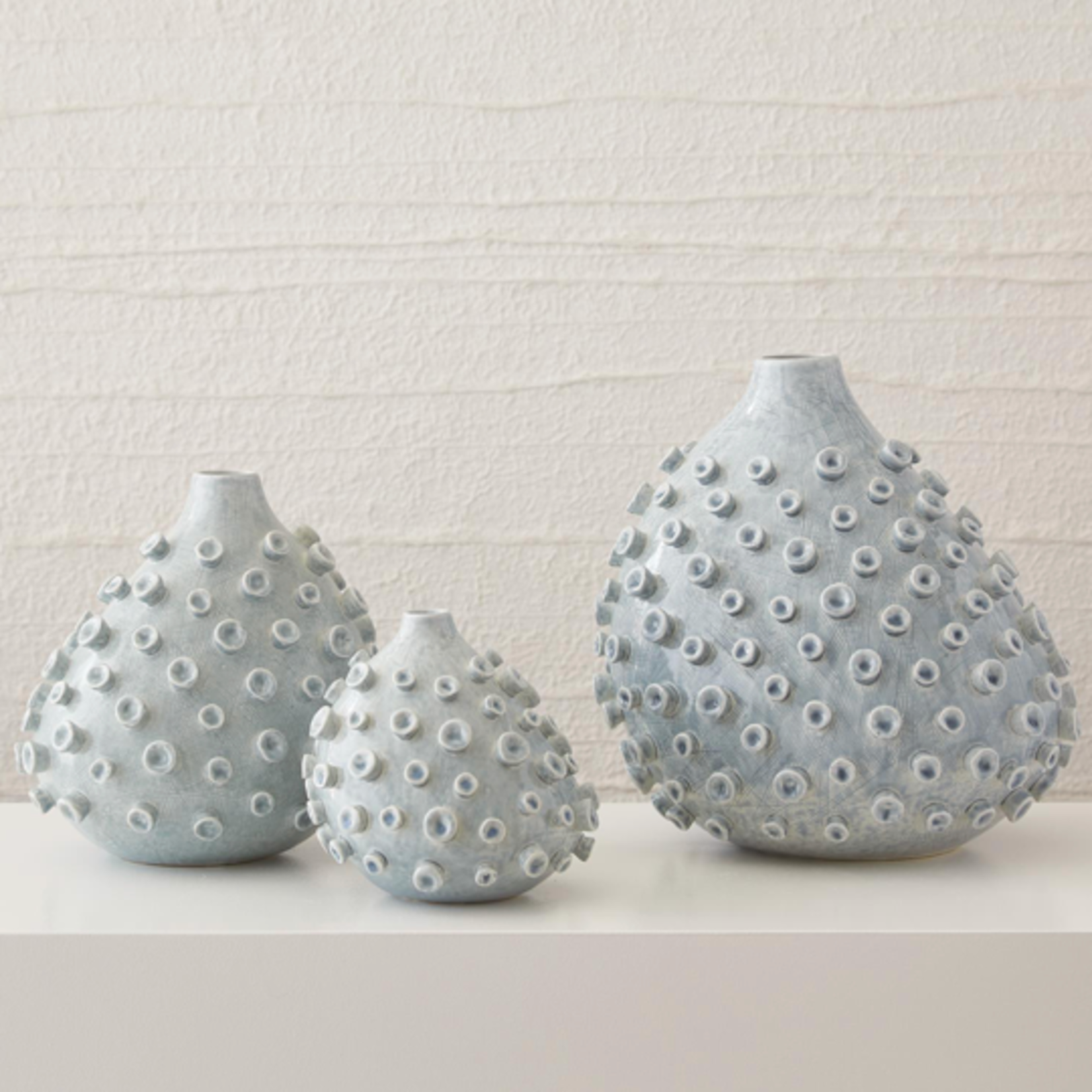 Outside The Box 9" Sea Coral Blue & Green Glazed Ceramic Vase