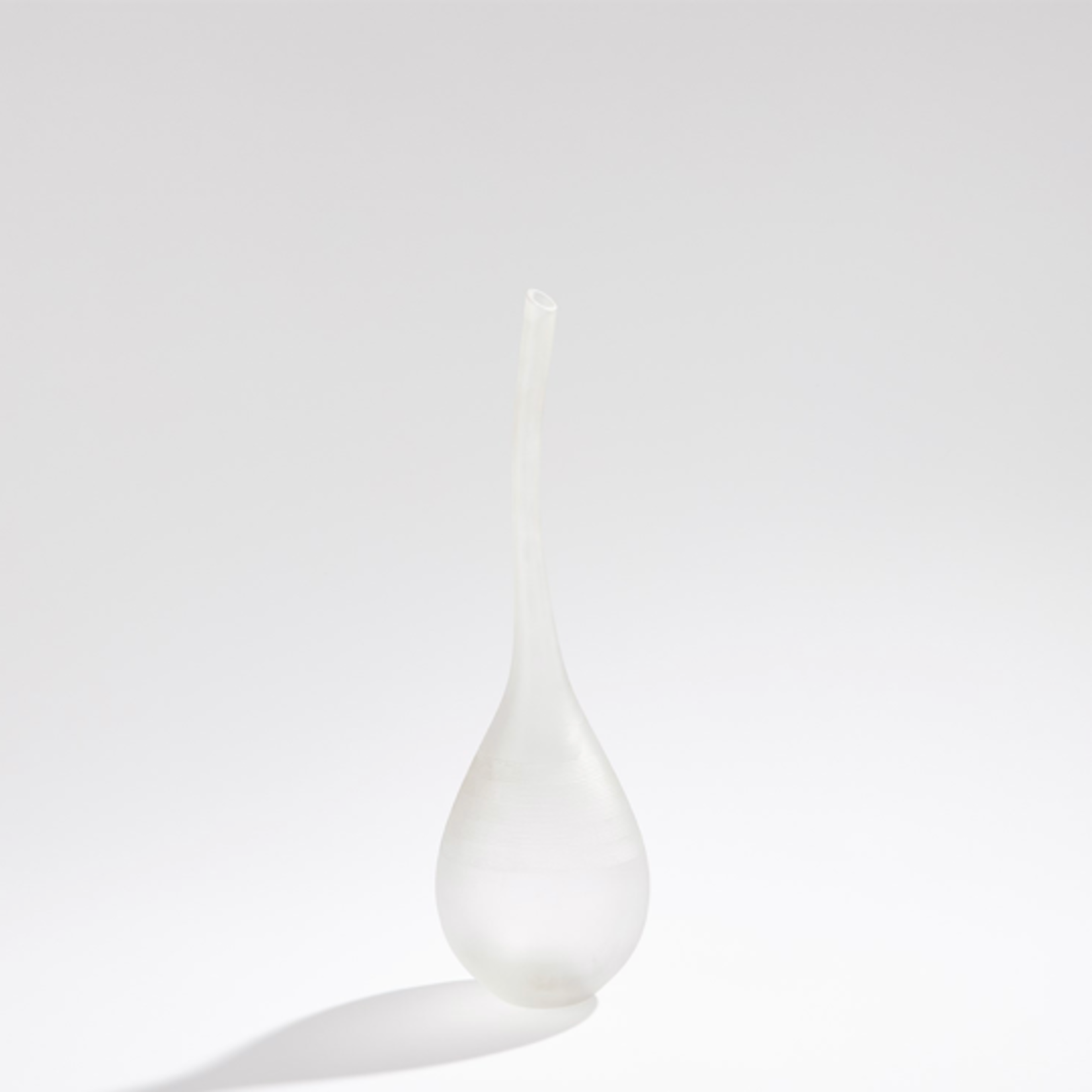 Outside The Box 19" Curvature Frosted White Hand Blown Sculpture