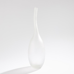 Outside The Box 24" Curvature Frosted White Hand Blown Sculpture