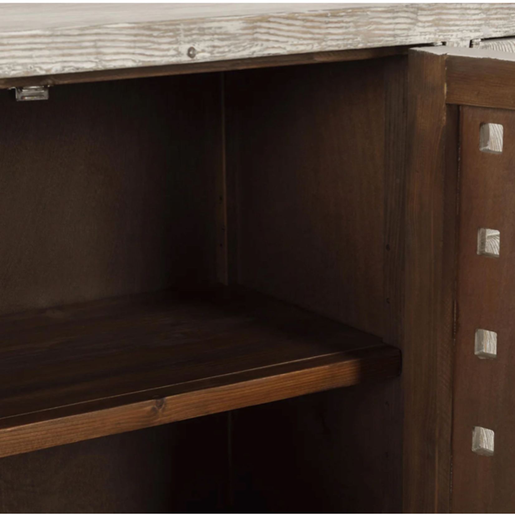 Outside The Box 81x19x36 Bast Reclaimed Pine Wood 4 Door Sideboard