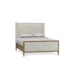 Outside The Box 64x85x60 Belgravia Mahogany & Rattan Upholstered Queen Bed In Sandbar