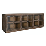 Outside The Box 103x19x36 Selma 6 Glass Door Pine Weathered Brown Sideboard