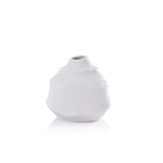 Outside The Box 6" Textured Matte White Porcelain Vase