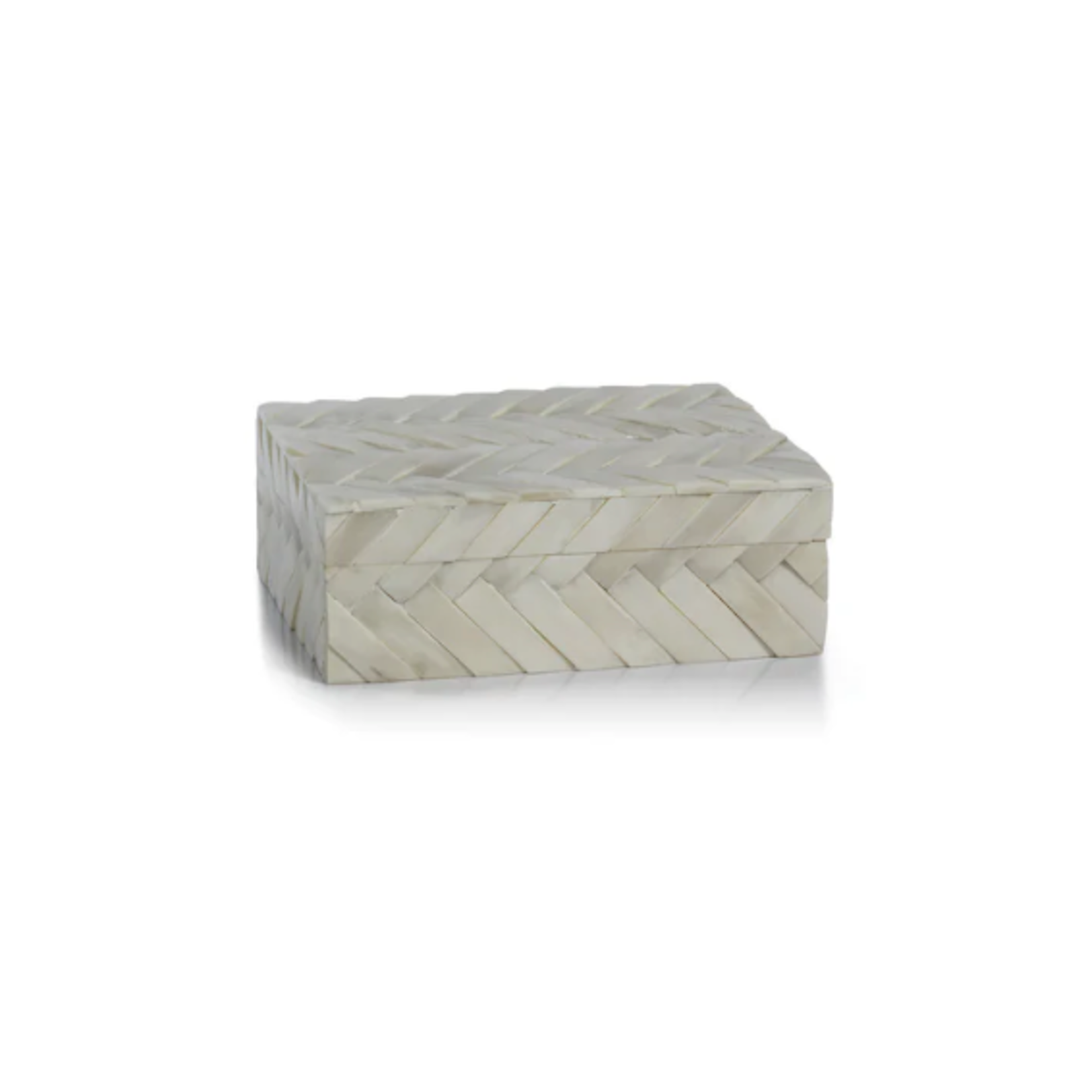 Outside The Box 8x6 Braided White Bone Inlay Decorative Box