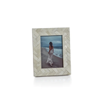 Outside The Box 5x7 Braided White Bone Inlay Photo Frame