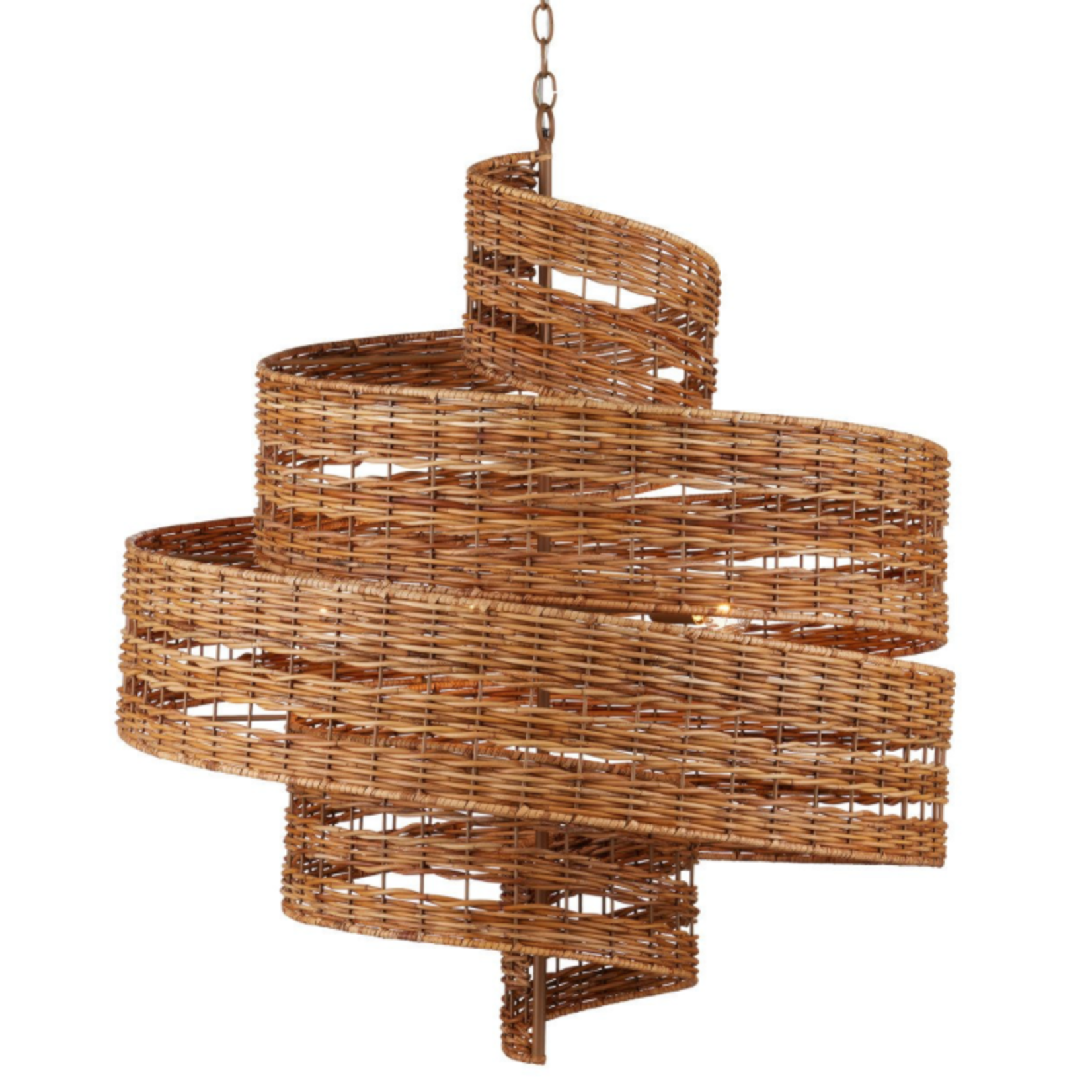 Outside The Box 37" Currey & Company Saisei Natural Rattan Chandelier