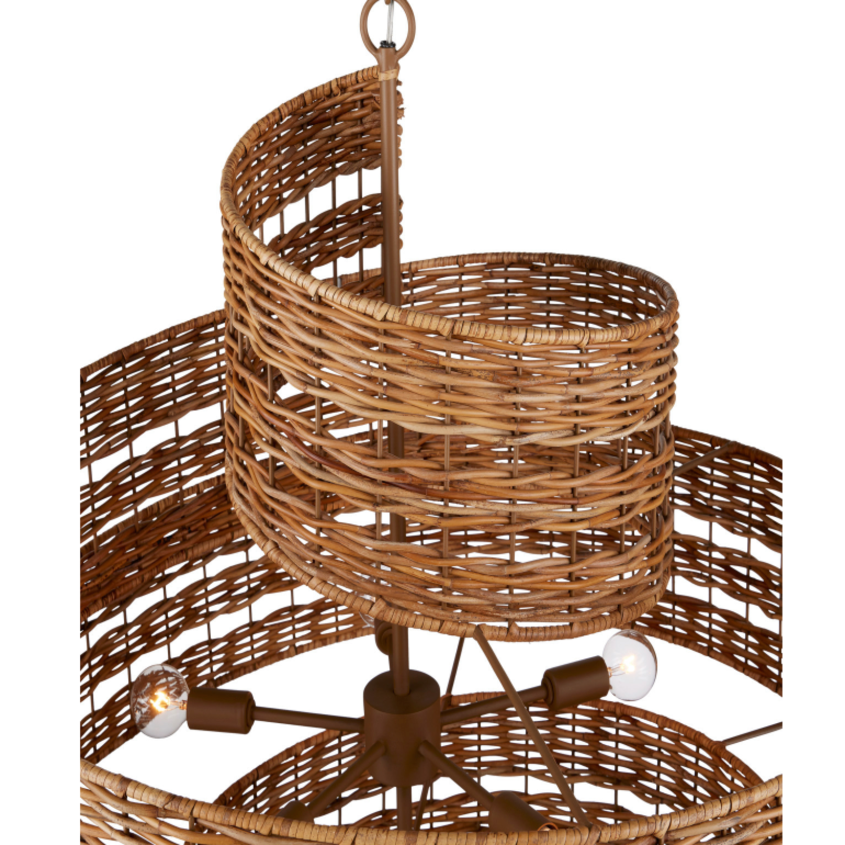 Outside The Box 37" Currey & Company Saisei Natural Rattan Chandelier