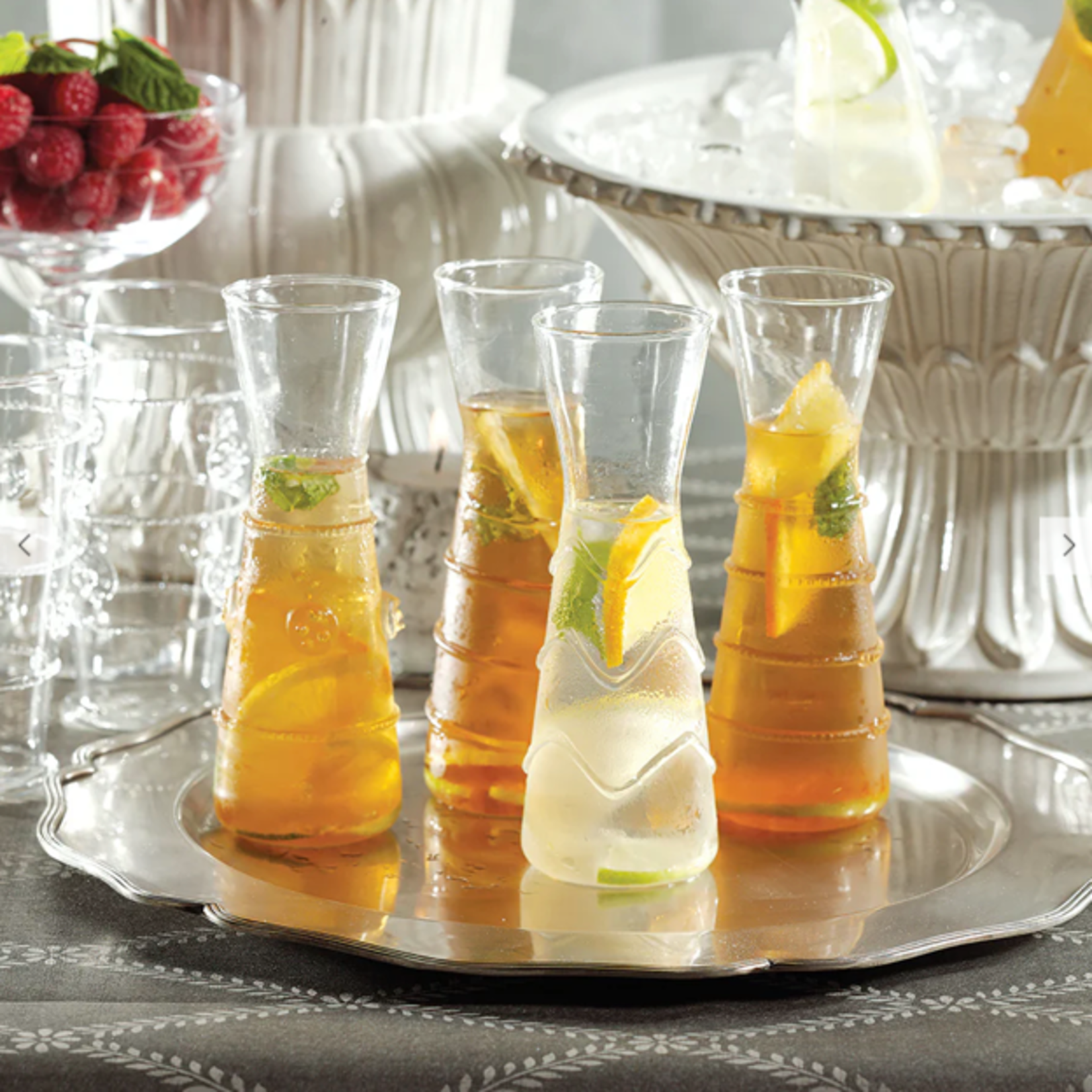 Outside The Box 6" Set Of 2 Assorted Design Glass Mini Carafes