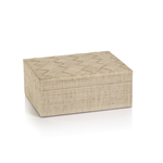 Outside The Box 9x7 La Bocca Natural Woven Raffia Decorative Box