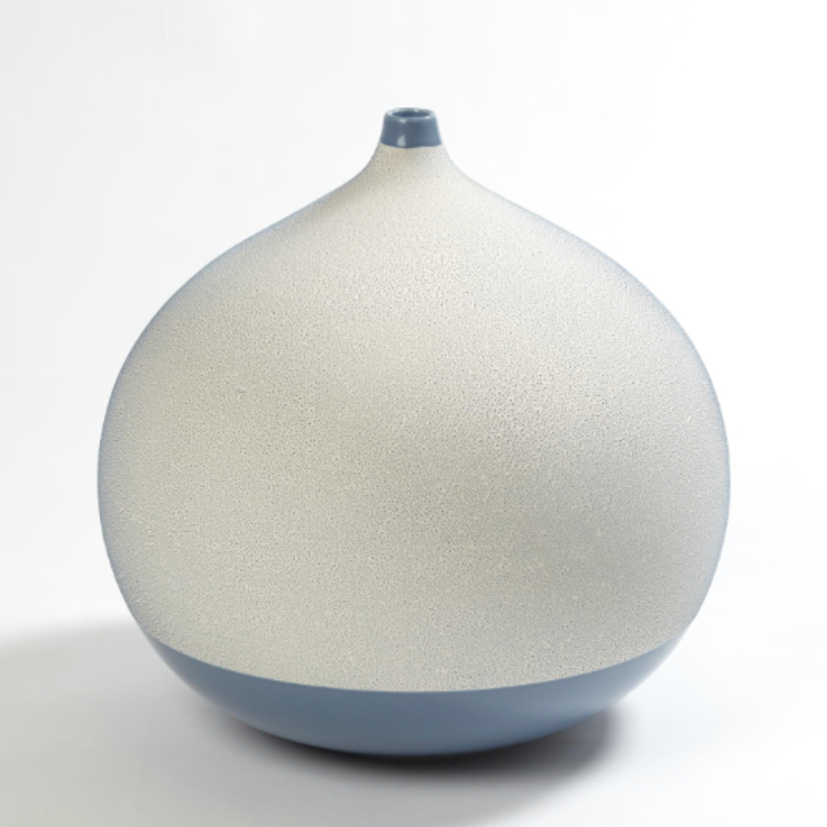 Outside The Box 14" Pixelated Blue & White Ceramic Ball Vase