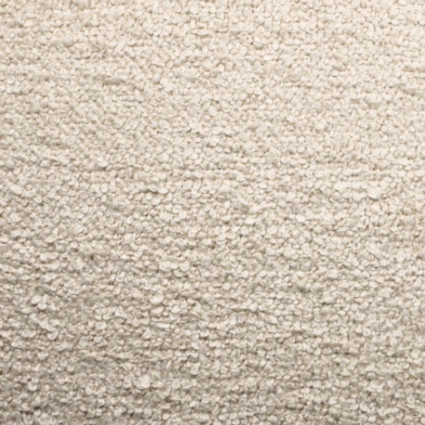 Outside The Box 18x18 White Cap Gray Boucle Hand Made Square Ottoman / Pouf