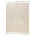 Outside The Box 50x60 Birch Ivory Hand Woven 100% Cotton Throw - 80177