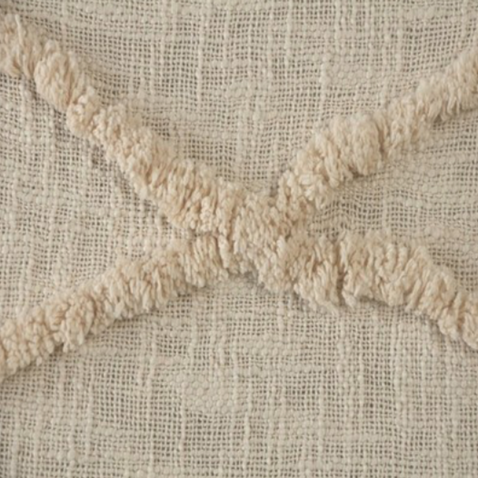 Outside The Box 50x60 Birch Ivory Hand Woven 100% Cotton Throw - 80177