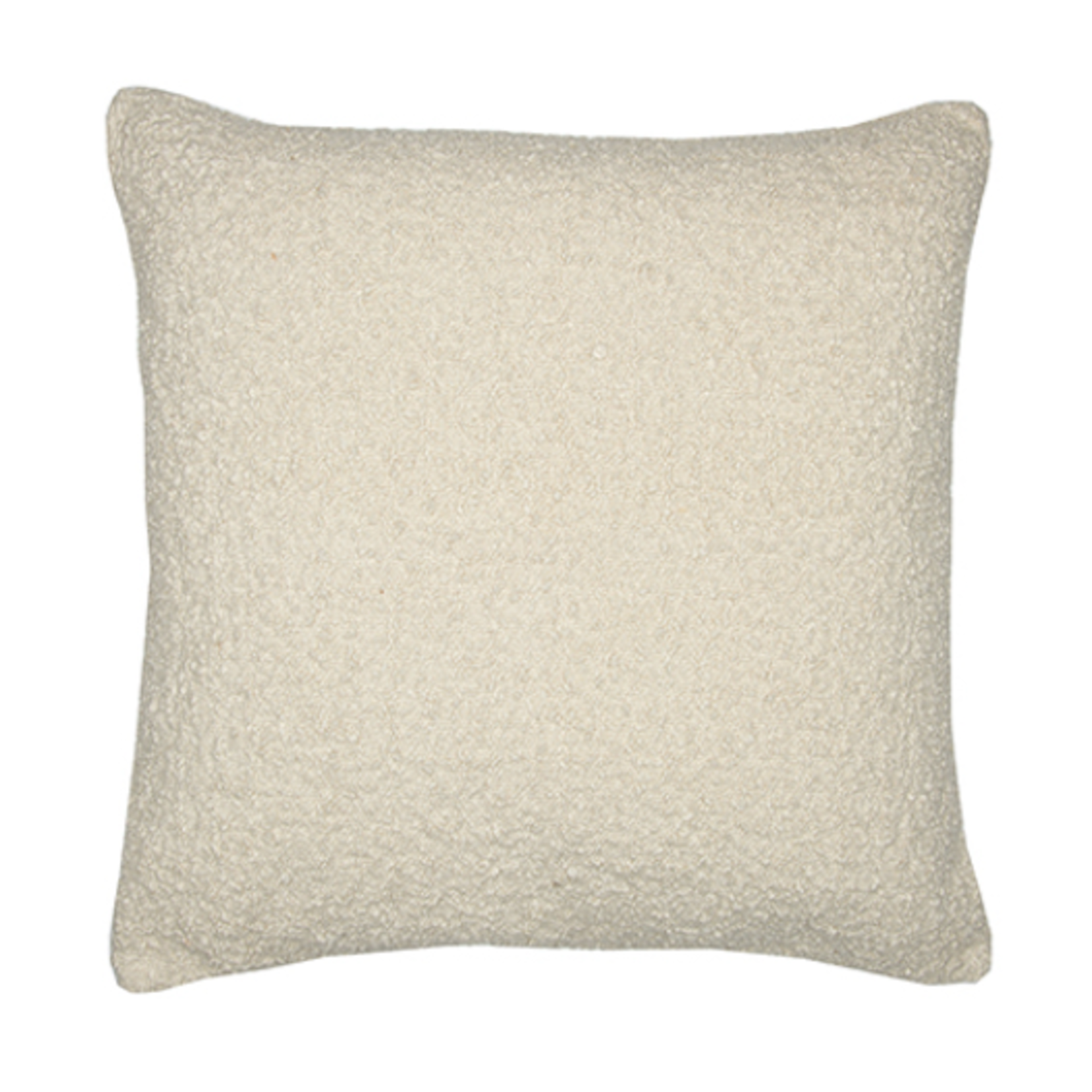 Outside The Box 24x24 Ivory Boucle Hand Woven Down Feather Accent Pillow