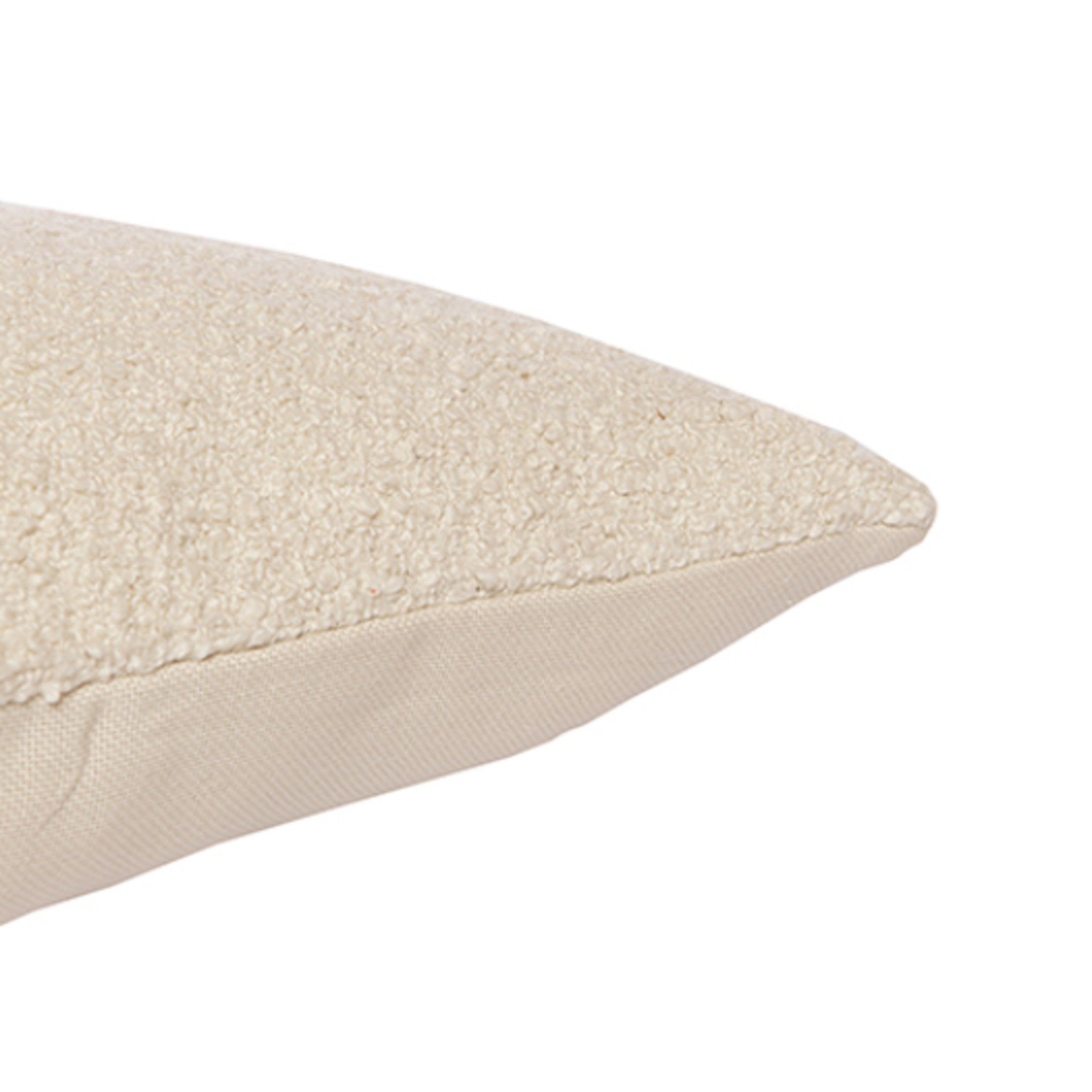Outside The Box 24x24 Ivory Boucle Hand Woven Down Feather Accent Pillow