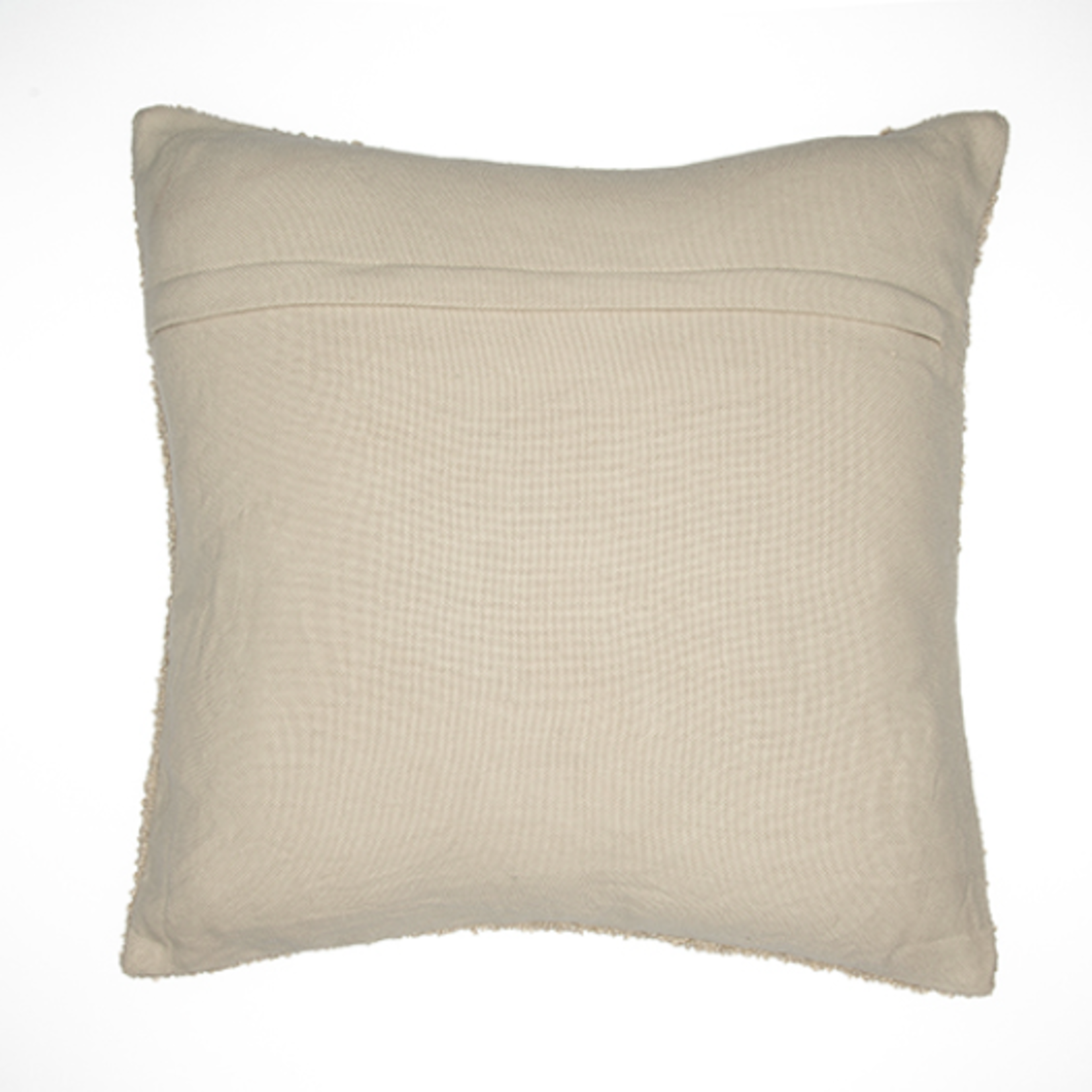 Outside The Box 20x20 White Cap Gray Boucle Hand Woven Down Feather Accent Pillow
