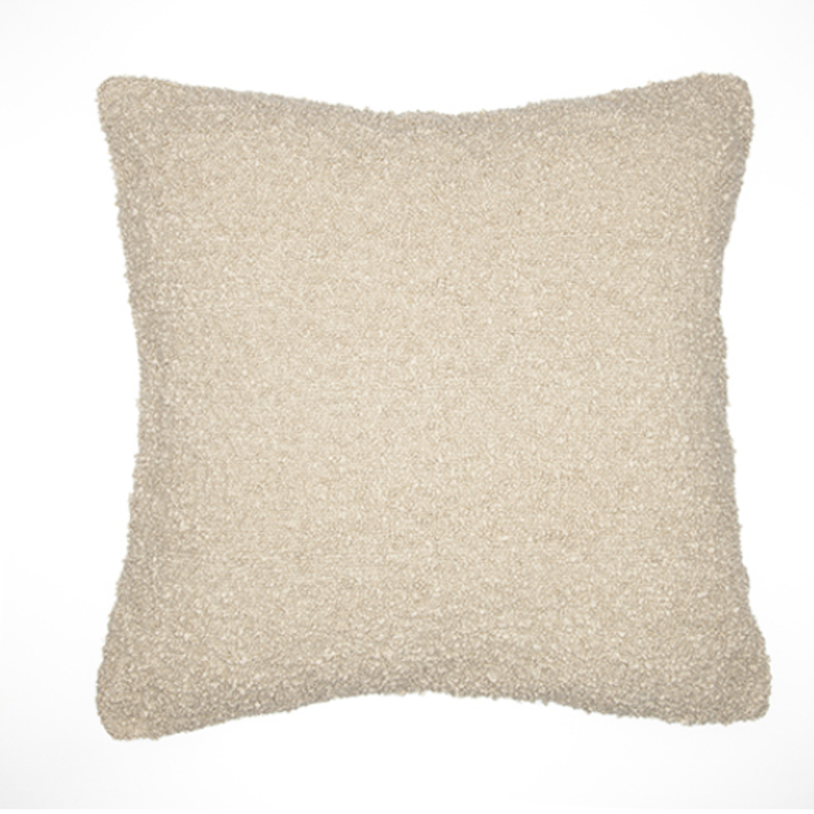 Outside The Box 20x20 White Cap Gray Boucle Hand Woven Down Feather Accent Pillow
