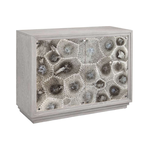 Outside The Box 46x18x35 Peninsula Ridge Gray Solid Rubber Wood 2 Door Bar Cabinet
