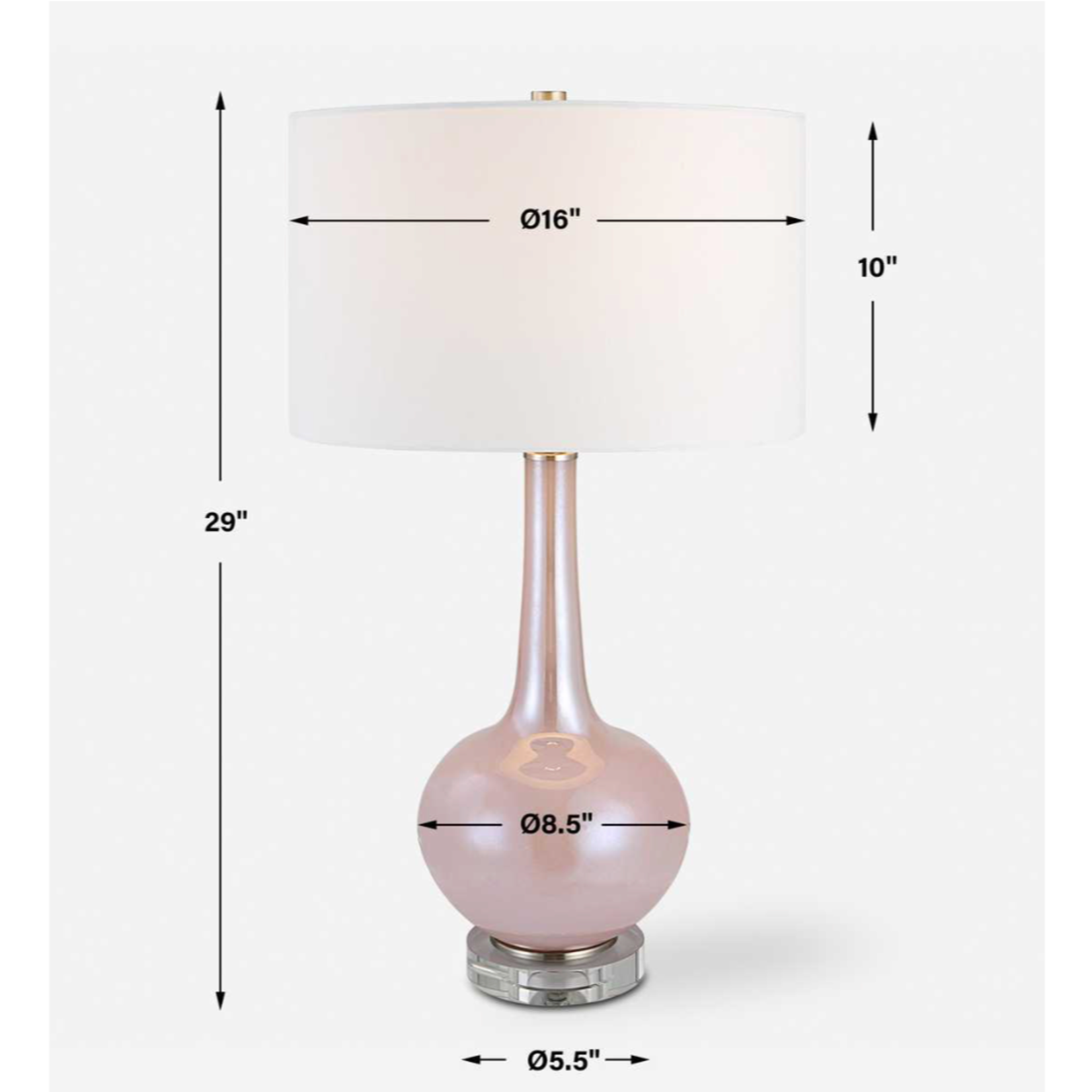 Outside The Box 29" Uttermost Rosa Blush Pink Table Lamp