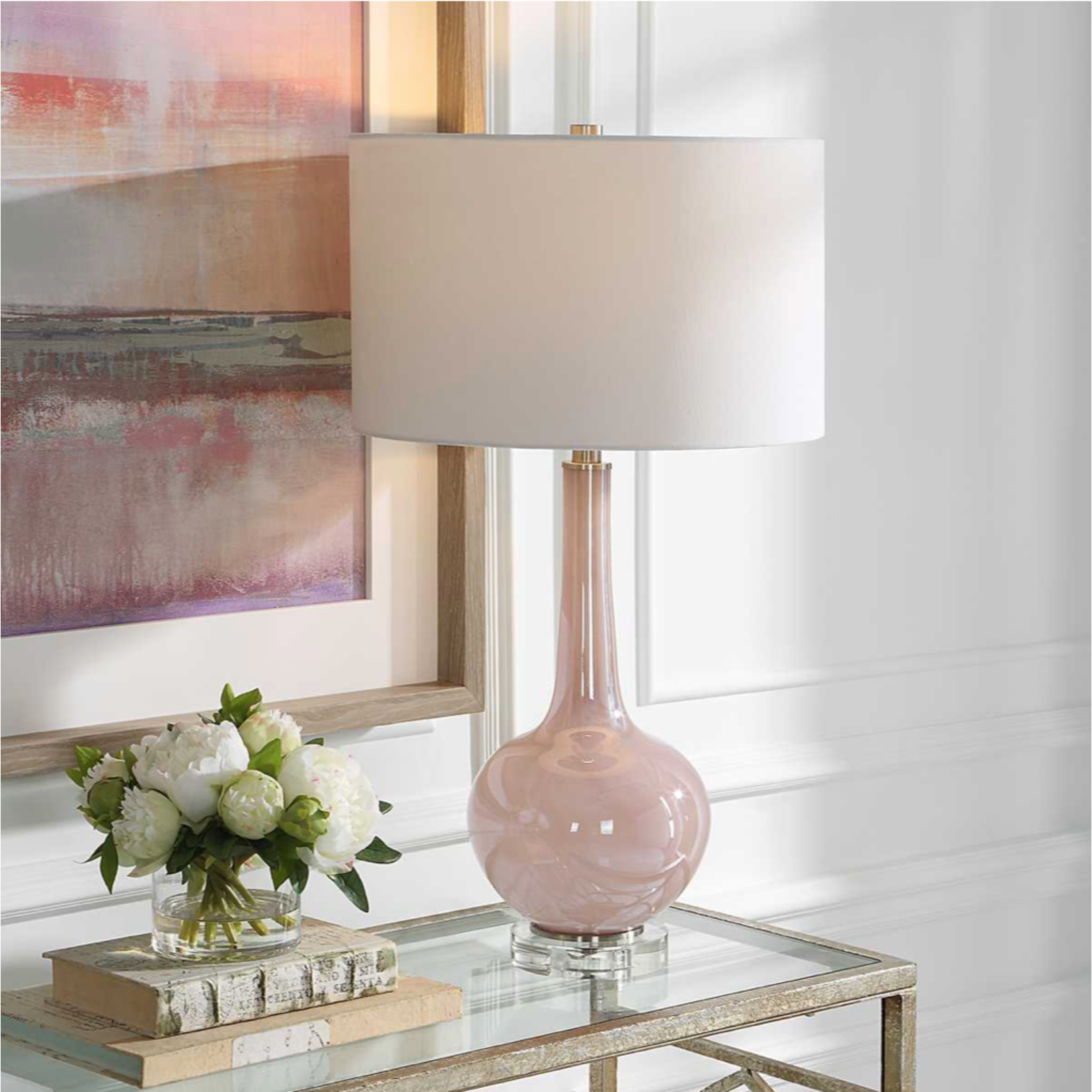 Outside The Box 29" Uttermost Rosa Blush Pink Table Lamp
