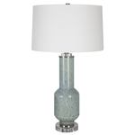 Outside The Box 30" Uttermost Imperia Aqua Gray Bubble Glass Table Lamp