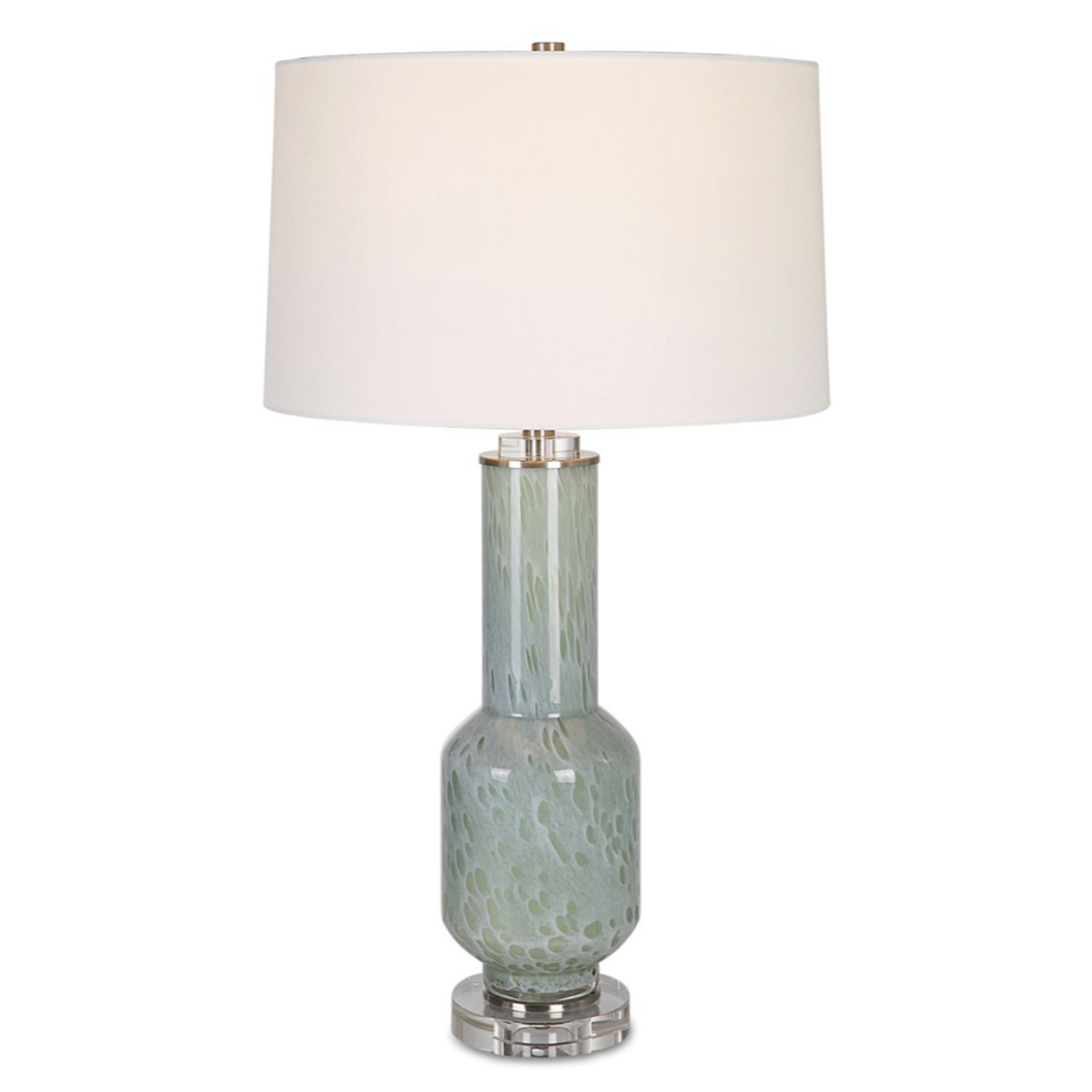 Outside The Box 30" Uttermost Imperia Aqua Gray Bubble Glass Table Lamp