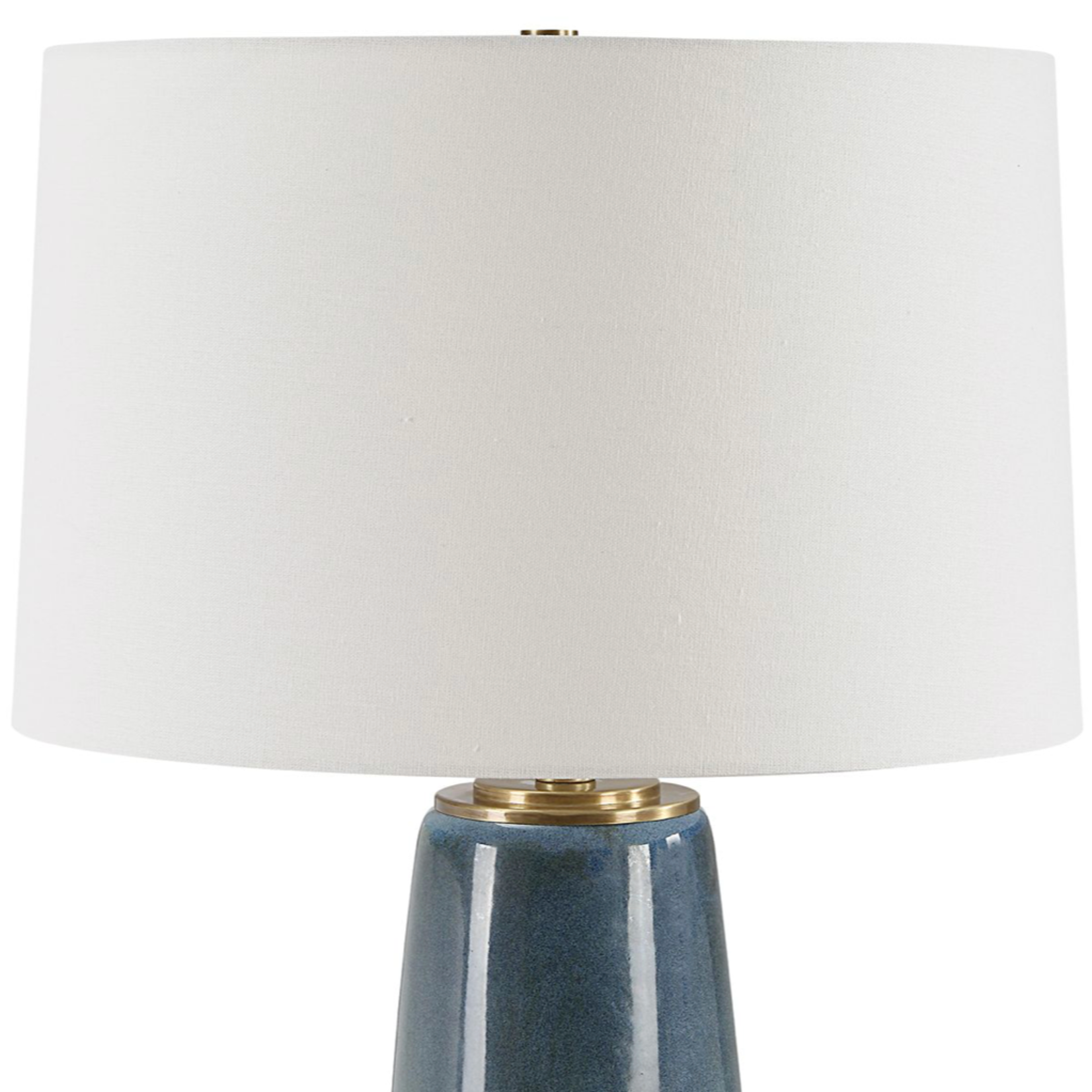Outside The Box 26" Uttermost Submerged Deep Blue Glaze Ceramic Table Lamp