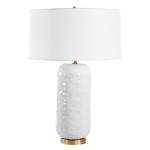 Outside The Box 29" Uttermost Iona White Glaze Ceramic Table Lamp
