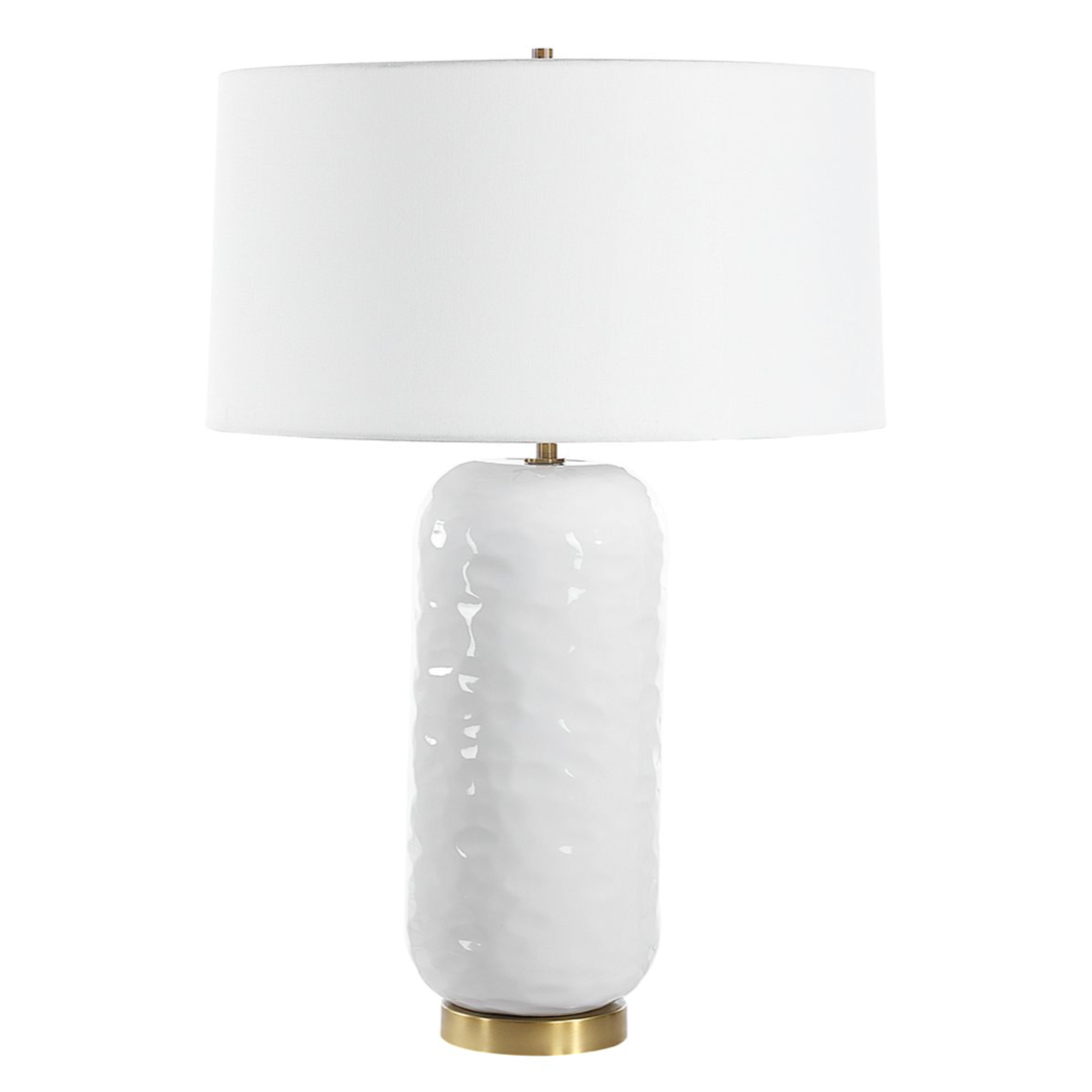 Outside The Box 29" Uttermost Iona White Glaze Ceramic Table Lamp