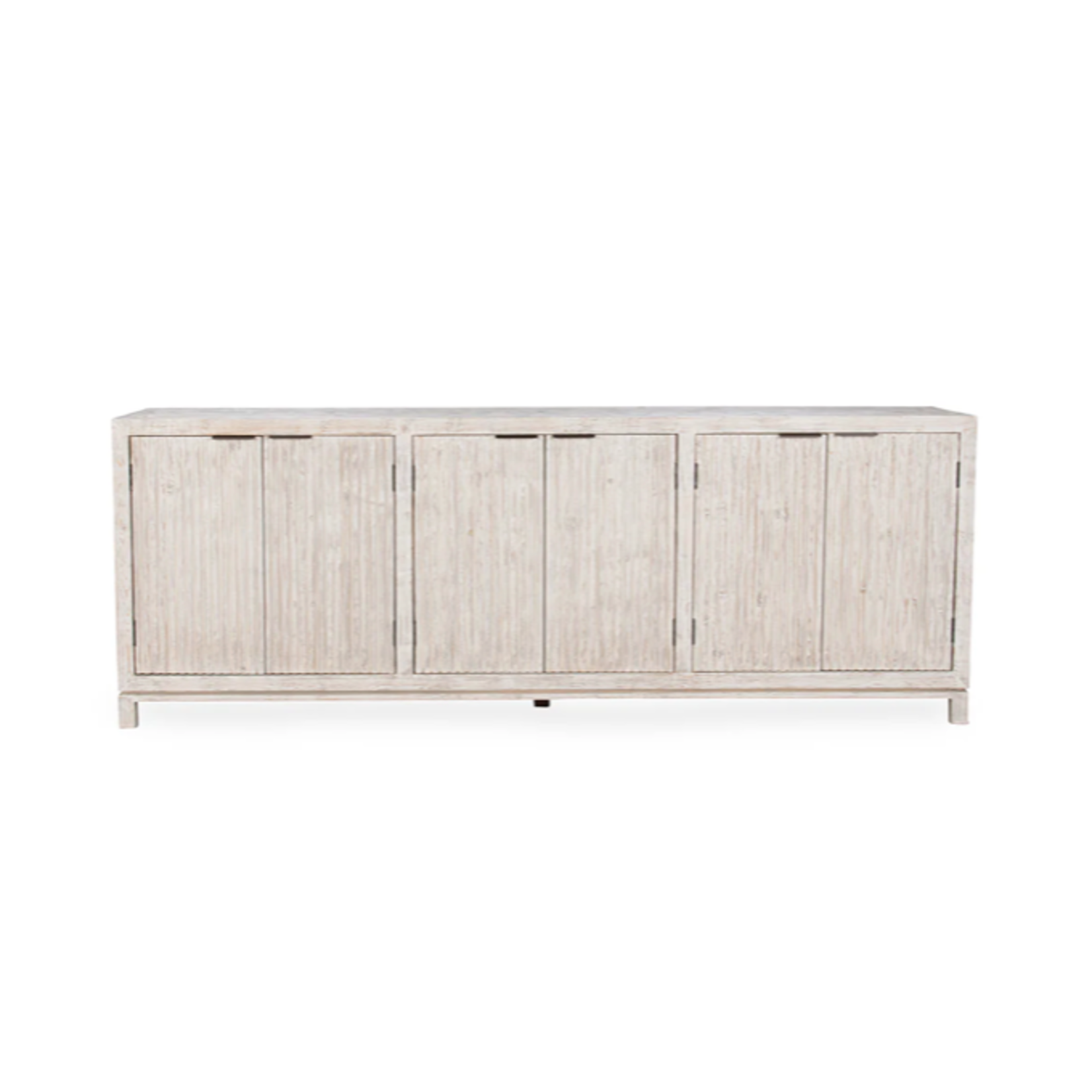 Outside The Box 98x18x36 Coleen White Washed  Solid Reclaimed Pine 6 Door Sideboard